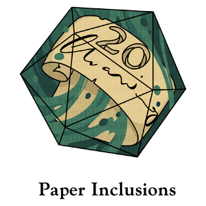 20d20: ‘Paper Inclusions’ Transparent Vinyl Sticker
