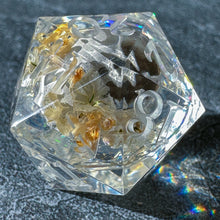 Load image into Gallery viewer, Find Familiar (Bone w/ Cat Skull) Oversized d20
