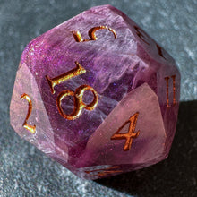 Load image into Gallery viewer, Deep Amethyst Starcut d20
