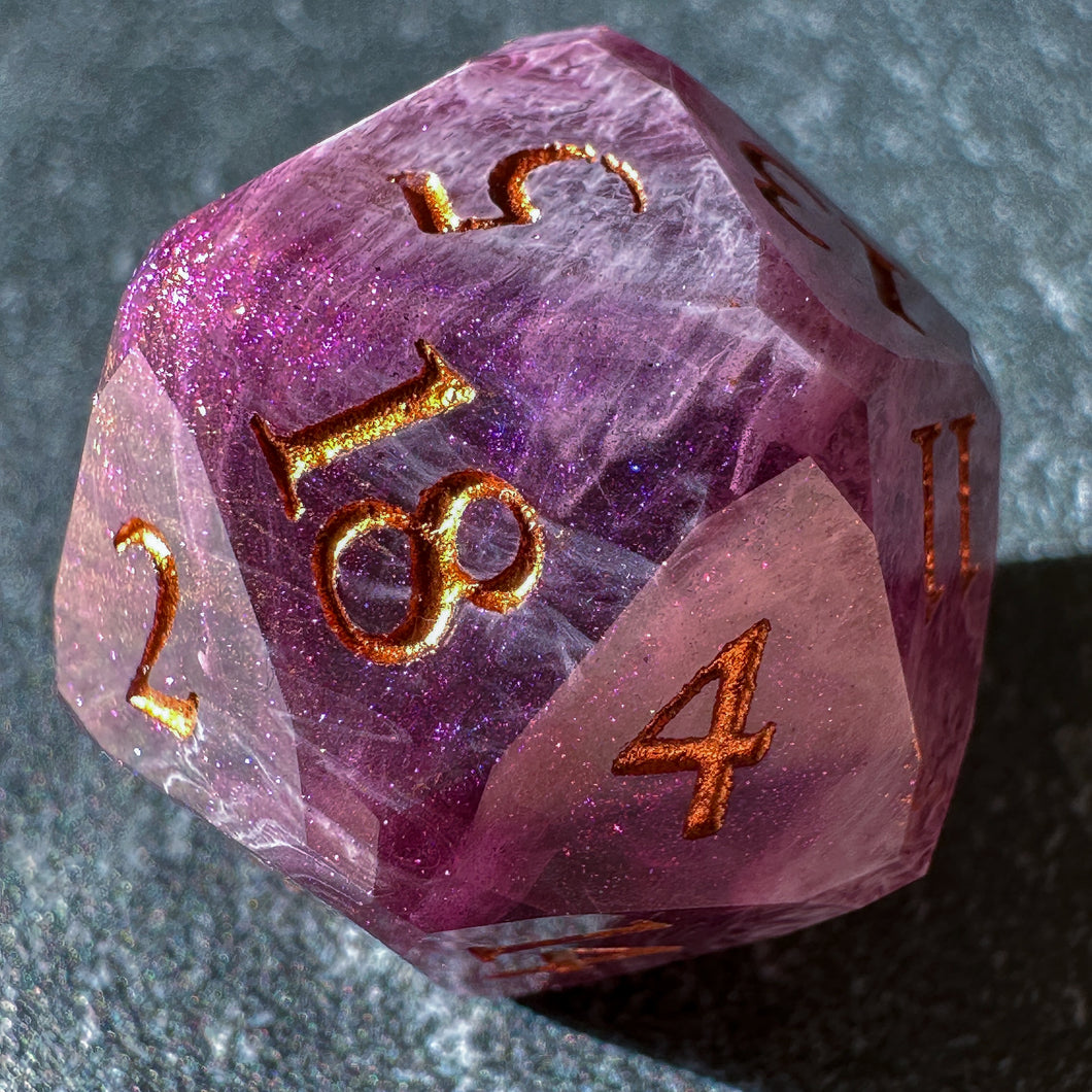 Deep Amethyst Starcut d20