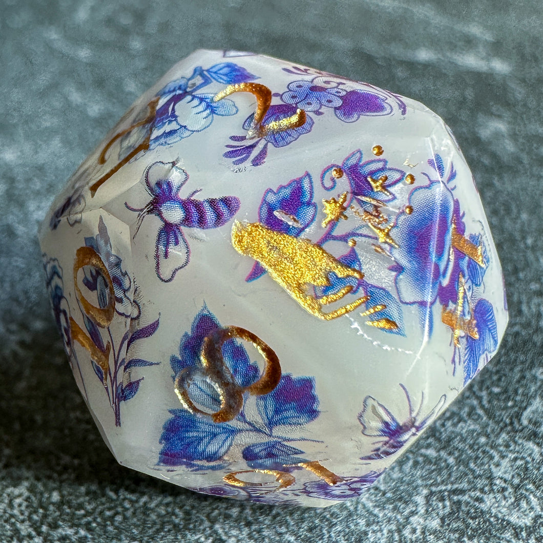Gilded Delft Starcut d20