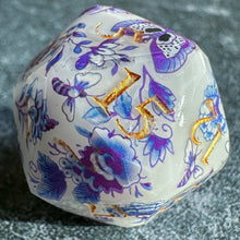 Load image into Gallery viewer, Gilded Delft Starcut d20
