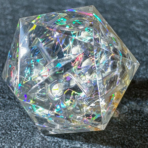 Find Familiar (Bone w/ Cat Skull) Oversized d20