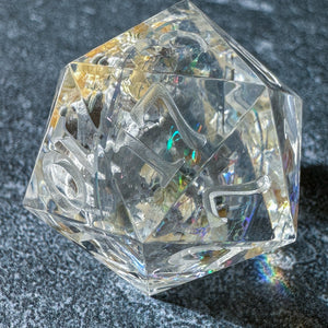 Find Familiar (Bone w/ Cat Skull) Oversized d20