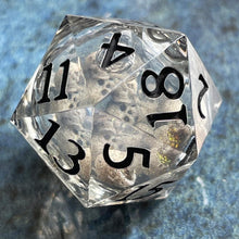 Load image into Gallery viewer, Bone Black (Skull Soup) Liquid Core d20
