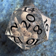 Load image into Gallery viewer, Bone Black (Skull Soup) Liquid Core d20
