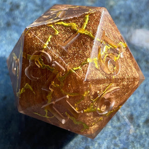 Golden Ground (Kintsugi) Oversized d20
