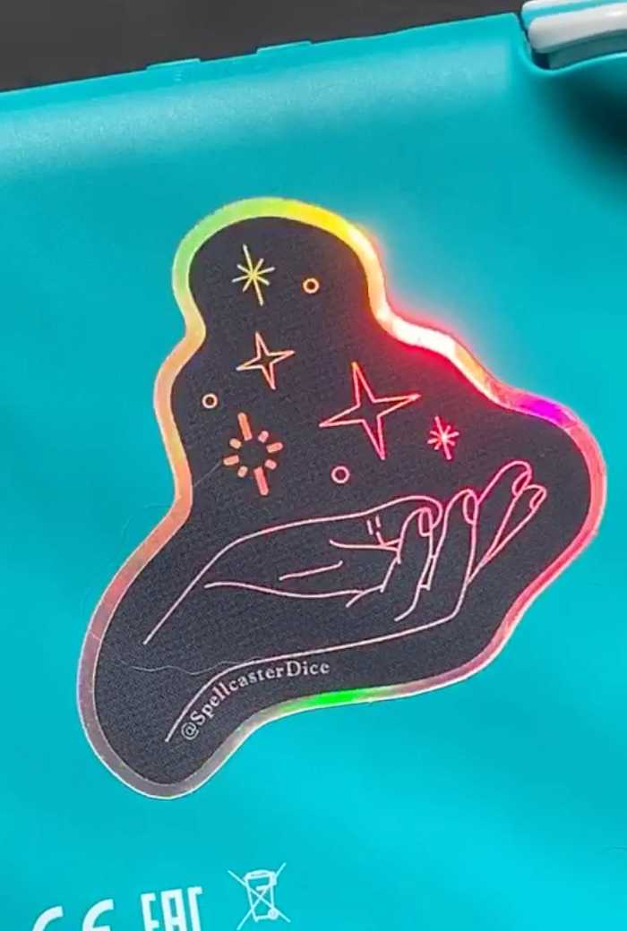 Spellcaster Hand Holographic Sticker