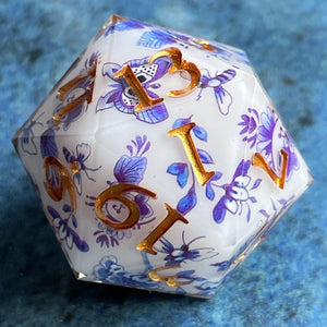 Gilded Delft Oversized d20