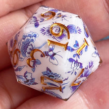 Load image into Gallery viewer, Gilded Delft Oversized d20
