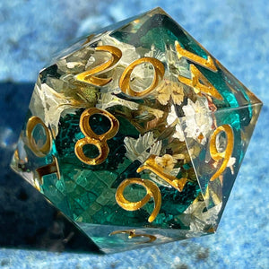 Bone Bloom Oversized d20