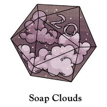 Load image into Gallery viewer, 20d20: ‘Soap Clouds’ Transparent Vinyl Sticker
