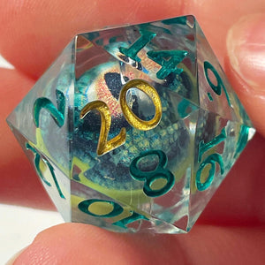 CUSTOM Eyeroll d20 (Green Dragon)