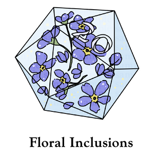 20d20: ‘Floral Inclusions’ Transparent Vinyl Sticker