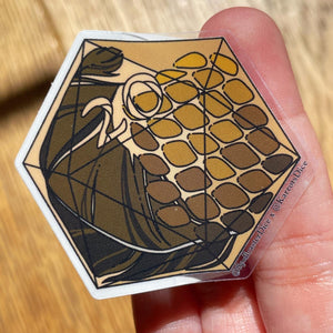 20d20: ‘Organic Inclusions’ Transparent Vinyl Sticker