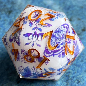 Gilded Delft Oversized d20