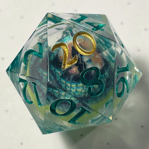 CUSTOM Eyeroll d20 (Green Dragon)