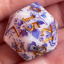 Load image into Gallery viewer, Gilded Delft Oversized d20
