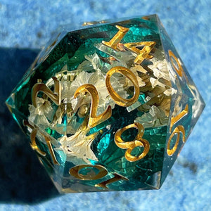 Bone Bloom Oversized d20