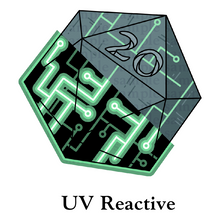 Load image into Gallery viewer, 20d20: ‘UV Reactive’ Transparent Vinyl Sticker
