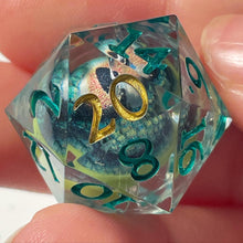 Load image into Gallery viewer, CUSTOM Eyeroll d20 (Green Dragon)

