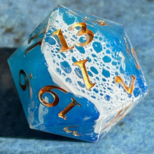 Load image into Gallery viewer, Ocean Lace (I) Oversized d20
