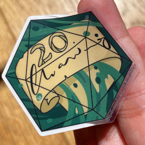 20d20 Transparent Vinyl Sticker Pack - All 20 Designs