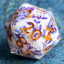 Load image into Gallery viewer, Gilded Delft Oversized d20
