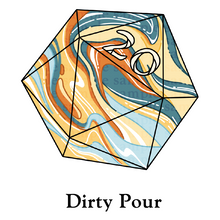 Load image into Gallery viewer, 20d20: ‘Dirty Pour’ Transparent Vinyl Sticker
