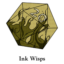 Load image into Gallery viewer, 20d20: ‘Ink Wisps’ Transparent Vinyl Sticker
