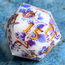 Load image into Gallery viewer, Gilded Delft Oversized d20
